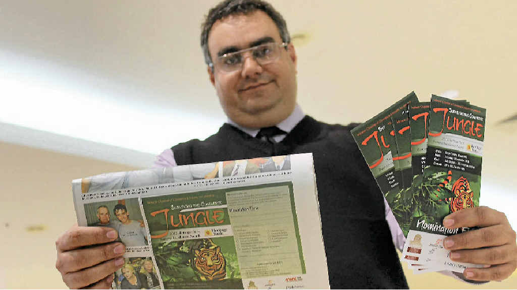 Rose City Shoppingworld centre manager Jason Gard with the Business Awards entry forms. Rose City Shoppingworld centre manager Jason Gard with the Business Awards entry forms.